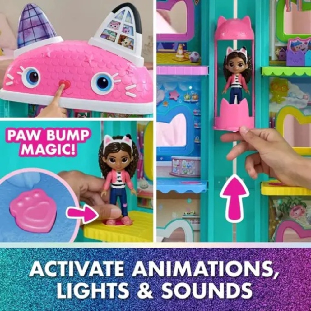 Gabby’s Dollhouse Movie edition Interactive Dollhouse w Interactive Ears - Picture 3 of 5